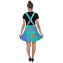 Non Seamless Pattern Blues Bright Velvet Suspender Skater Skirt View2