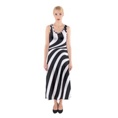 Wave Line Curve Sleeveless Maxi Dress by Dutashop