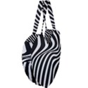 Wave Line Curve Giant Heart Shaped Tote View4