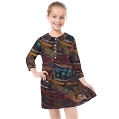 Abstract Art Kids  Quarter Sleeve Shirt Dress by Dutashop