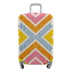 Line Pattern Cross Print Repeat Luggage Cover (small) by Dutashop