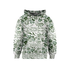 Green Leaves Kids  Pullover Hoodie by Eskimos