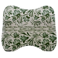 Green Leaves Velour Head Support Cushion by Eskimos