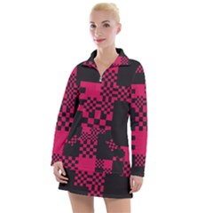 Cube Square Block Shape Women s Long Sleeve Casual Dress by Dutashop