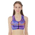 Tree Sunset Sports Bra with Border View1