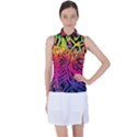 Abstract Jungle Women s Sleeveless Polo Tee View1