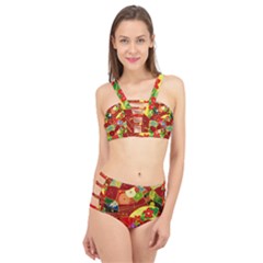 Floral Abstract Cage Up Bikini Set by icarusismartdesigns