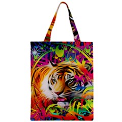 Tiger In The Jungle Zipper Classic Tote Bag by icarusismartdesigns