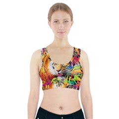 Tiger In The Jungle Sports Bra With Pocket by icarusismartdesigns