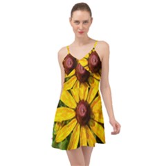 Sunflower Painting Summer Time Chiffon Dress by ExtraAwesomeSauce