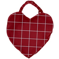 Red Buffalo Plaid Giant Heart Shaped Tote by goljakoff