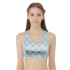 Tulip  Flower  Sports Bra With Border by SychEva