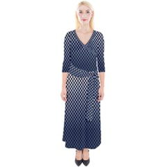 Zappwaits- Quarter Sleeve Wrap Maxi Dress by zappwaits