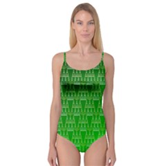 Green Triangles Camisole Leotard  by JustToWear