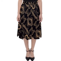 Modern Intricate Print Pattern Classic Midi Skirt by dflcprintsclothing