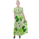 Green leaves Button Up Short Sleeve Maxi Dress View2