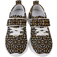 Modern Geometric Ornate Pattern Kids  Velcro Strap Shoes by dflcprintsclothing