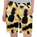 Ananas Chevrons Noir/Jaune Pocket Shorts View1