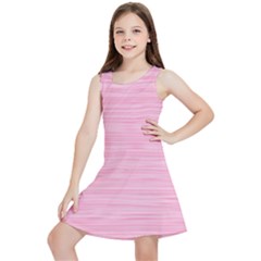 Pink Knitted Pattern Kids  Lightweight Sleeveless Dress by goljakoff