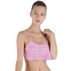 Pink Knitted Pattern Layered Top Bikini Top  by goljakoff