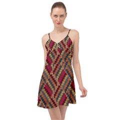 Zig Zag Knitted Pattern Summer Time Chiffon Dress by goljakoff