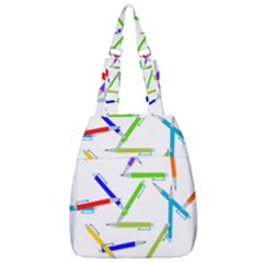 Pen Pencil Color Write Tool Center Zip Backpack by Dutashop