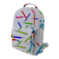 Pen Pencil Color Write Tool Flap Pocket Backpack (large) by Dutashop