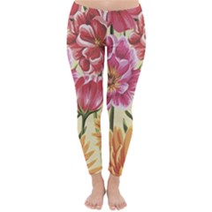 Flowers Classic Winter Leggings by goljakoff