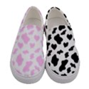 Cow Print black and Pink Canvas Slip Ons View2