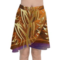 Pheonix Rising Chiffon Wrap Front Skirt by icarusismartdesigns