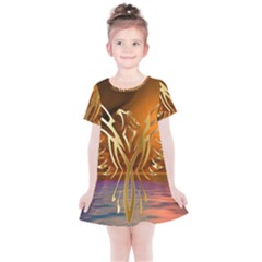 Pheonix Rising Kids  Simple Cotton Dress by icarusismartdesigns