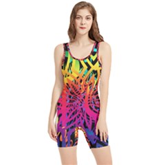 Abstract Jungle Women s Wrestling Singlet by icarusismartdesigns