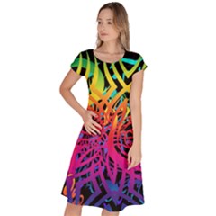 Abstract Jungle Classic Short Sleeve Dress by icarusismartdesigns