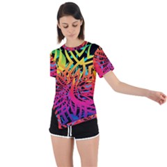 Abstract Jungle Asymmetrical Short Sleeve Sports Tee by icarusismartdesigns