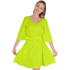 Arctic Lime Velour Kimono Dress by FabChoice