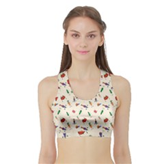 Vegetables Athletes Sports Bra With Border by SychEva