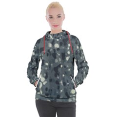 Abstract Texture Surface Print Women s Hooded Pullover by dflcprintsclothing