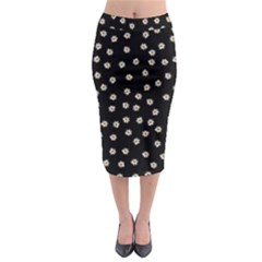 Pattern Marguerites Midi Pencil Skirt by kcreatif