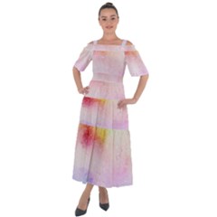 Rainbow Paint Shoulder Straps Boho Maxi Dress  by goljakoff