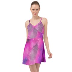 Purple Space Paint Summer Time Chiffon Dress by goljakoff