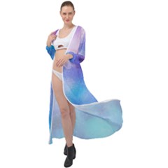 Metallic Paint Maxi Chiffon Beach Wrap by goljakoff