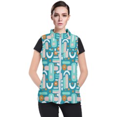 Abstract Shapes Women s Puffer Vest by SychEva