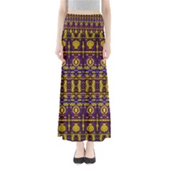 Fancy Ornate Pattern Mosaic Print Full Length Maxi Skirt by dflcprintsclothing