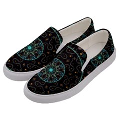 Mandala - 0008b - The Coffee Eye Men s Canvas Slip Ons by WetdryvacsLair