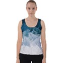 Blue sea waves Velvet Tank Top View1