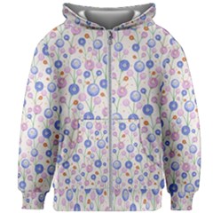 Watercolor Dandelions Kids  Zipper Hoodie Without Drawstring by SychEva