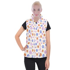 Multicolored Circles Women s Button Up Vest by SychEva