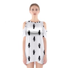 Vampire Hand Motif Graphic Print Pattern Shoulder Cutout One Piece Dress by dflcprintsclothing