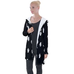 Vampire Hand Motif Graphic Print Pattern 2 Longline Hooded Cardigan by dflcprintsclothing