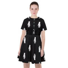 Vampire Hand Motif Graphic Print Pattern 2 Sailor Dress by dflcprintsclothing